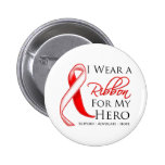 Aplastic Anemia I Wear a Ribbon For My Hero buttons