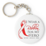 Aplastic Anemia I Wear a Ribbon For My Hero keychains