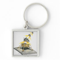Apollo 11 Eagle module taking off from the Moon Key Chain