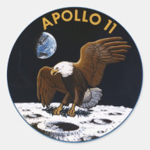 Apollo 11 round stickers