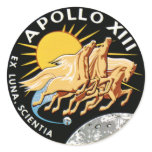 Apollo 13 round sticker