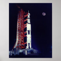 Apollo 17 and the Moon Print