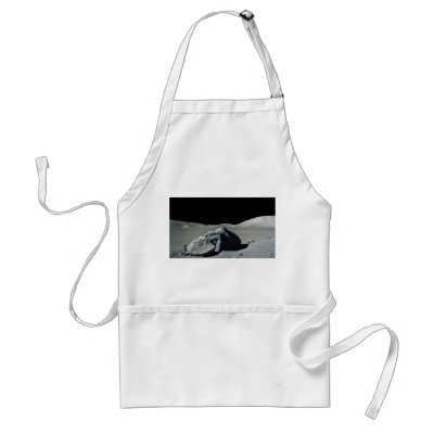 Apollo 17 Astronaut and Vehicle on the Moon Aprons by wallarts
