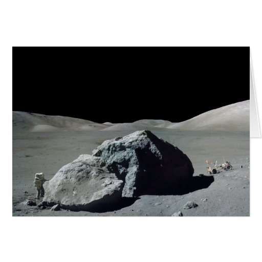 Apollo 17 Astronaut and Vehicle on the Moon Greeting Cards