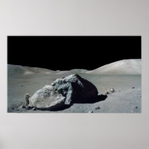 Apollo 17 Astronaut and Vehicle on the Moon Print