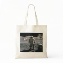 Apollo 17 Last Man on the Moon Budget Tote bags by walgenn Apollo 17 Last Man on the Moon Budget Tote bags