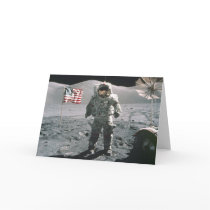 Apollo 17 Last Man on the Moon Note Card
