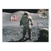 Apollo 17 Last Man on the Moon Note Card