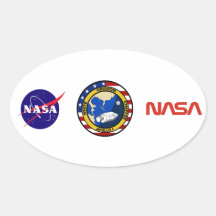 Apollo 1: Grissom, White and chaffee. Oval Sticker