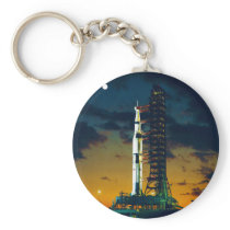 Apollo 4 Saturn V on Pad A Launch Complex 39 Key Chains