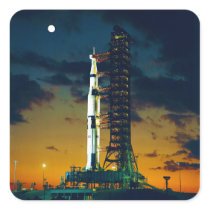 Apollo 4 Saturn V on Pad A Launch Complex 39 Square Sticker