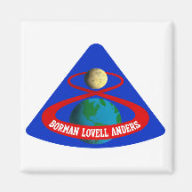 Apollo 8:  First Men To The Moon! Refrigerator Magnet