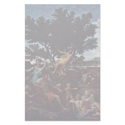 Apollo And Daphne (Detail) By Poussin Nicolas Stationery Paper by Artcollection