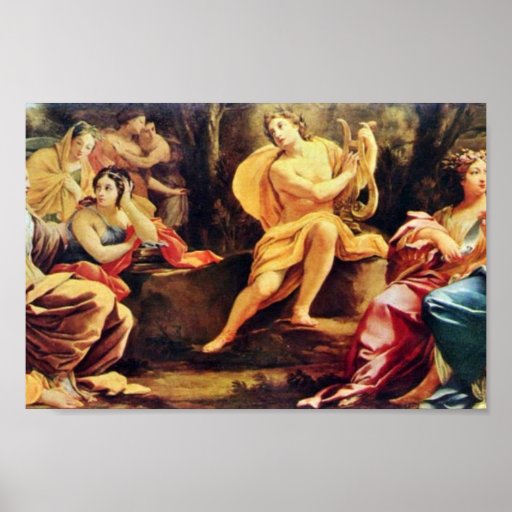 Apollo And The Muses,  By Vouet Simon Print