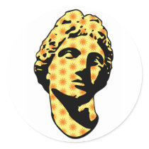 Apollo marble statue stickers