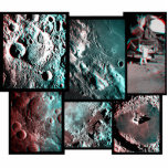Apollo Moon Surface Anaglyph Magnet/Sculpture photo sculptures