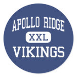 Apollo Ridge - Vikings - High - Spring Church Round Sticker