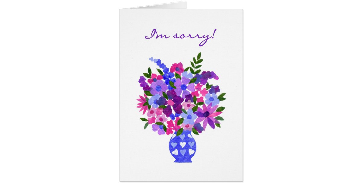 Apology Card Flower Power Zazzle