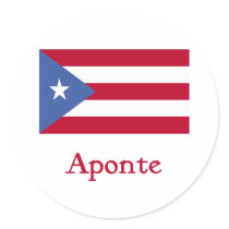 Aponte Puerto Rican Flag stickers by NameGame Aponte Puerto Rican Flag stickers