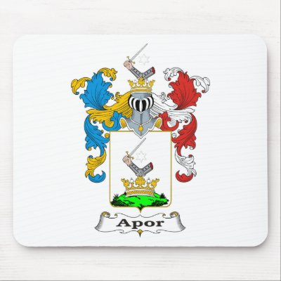 Apor Family Hungarian Coat of Arms Mouse Mats by NemethArt