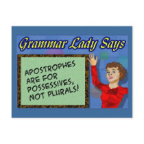Apostrophes are for Possessives Postcards