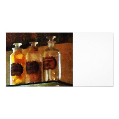 Apothecary Bottles Photo Greeting Card by SusanSavad