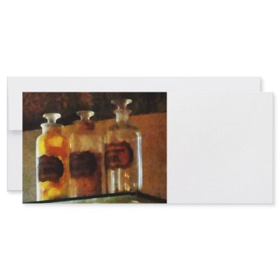 Apothecary Bottles Personalized Rack Card by SusanSavad