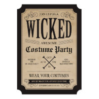 invitation to a wicked awesome costume party on Halloween