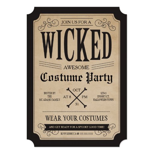 Apothecary Halloween Party Invite (front side)