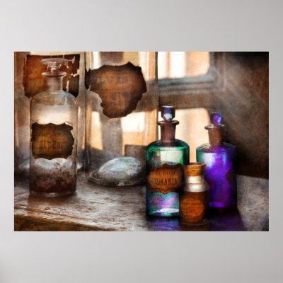 Apothecary - Oleum Rosmarini Print by suburbanscenes