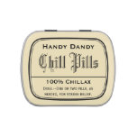 Apothecary Vintage Druggist Label Chill Pill Funny Candy Tin at Zazzle