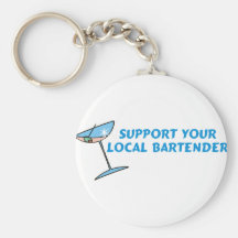 Apoye a su camarero local llavero personalizado
