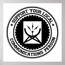 Apoye a su persona local de las comunicaciones impresiones