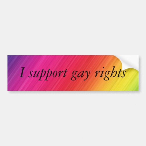 Apoyo los derechos de los homosexuales pegatina de parachoque