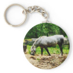 Appaloosa Eating Hay Key Chain