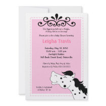 Appaloosa Horse Girl 5x7 Baby Shower Invitation