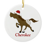 APPALOOSA Horse in Santa Hat Custom Ornament