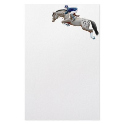 Appaloosa Hunter Jumper Horse Stationery by tpccards