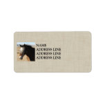 Appaloosa Linen Look Background - Western Personalized Address Labels