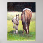 Appaloosa Mare and Foal Portrait posters