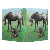 Appaloosa Mare & Foal Avery Binder by twopurringcats Appaloosa Mare & Foal Avery Binder