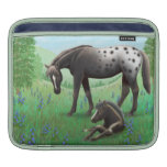 Appaloosa Mare with Foal iPad Rickshaw Sleeve iPad Sleeves