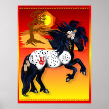 Appaloosa War Pony - background  Poster