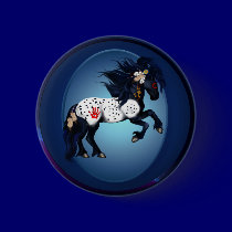 Appaloosa War Pony Oval Button buttons