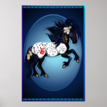 Appaloosa War Pony Oval large Poster