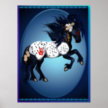 Appaloosa War Pony Oval  Poster