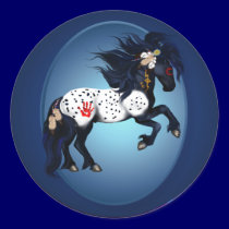 Appaloosa War Pony Oval Sticker