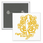 Appendix Cancer Abstract Fight Like a Girl buttons
