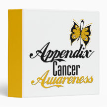 Appendix Cancer Awareness Butterfly Medical Binder