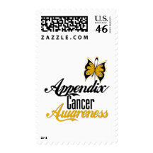 Appendix Cancer Awareness Butterfly Stamp